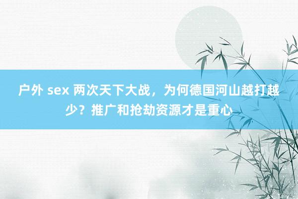 户外 sex 两次天下大战，为何德国河山越打越少？推广和抢劫资源才是重心