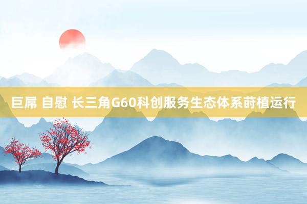 巨屌 自慰 长三角G60科创服务生态体系莳植运行