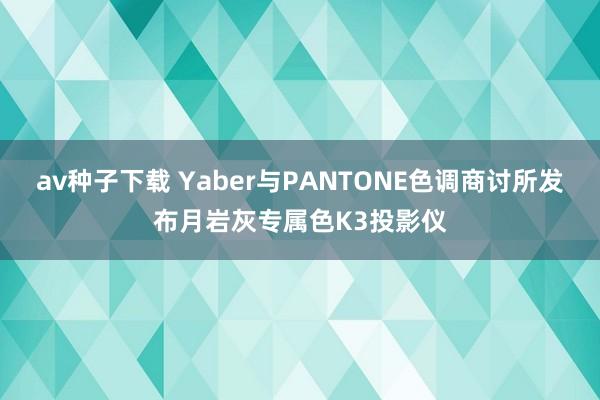 av种子下载 Yaber与PANTONE色调商讨所发布月岩灰专属色K3投影仪