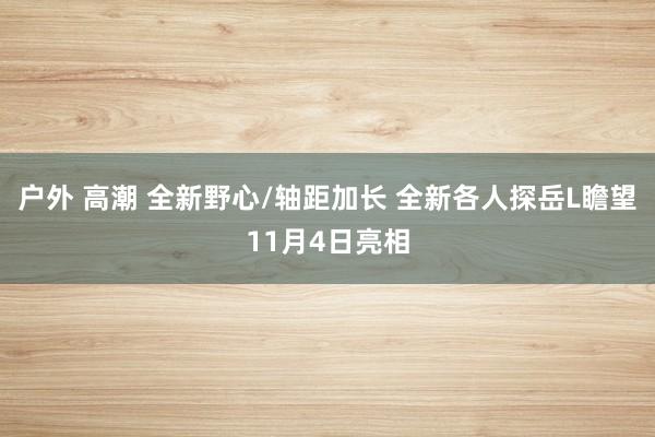 户外 高潮 全新野心/轴距加长 全新各人探岳L瞻望11月4日亮相