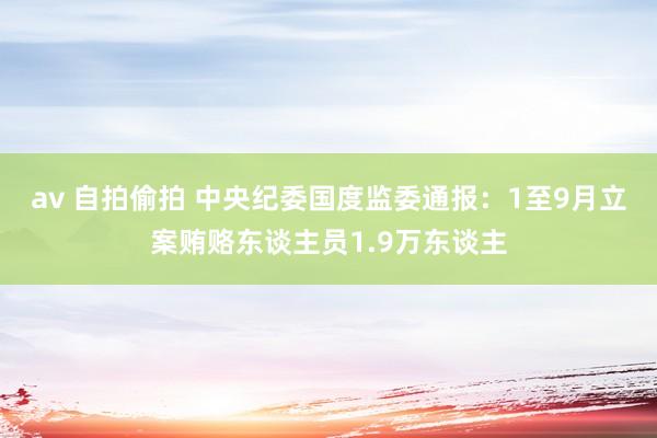 av 自拍偷拍 中央纪委国度监委通报：1至9月立案贿赂东谈主员1.9万东谈主