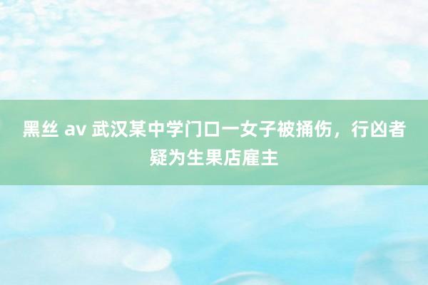 黑丝 av 武汉某中学门口一女子被捅伤，行凶者疑为生果店雇主