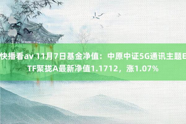 快播看av 11月7日基金净值：中原中证5G通讯主题ETF聚拢A最新净值1.1712，涨1.07%