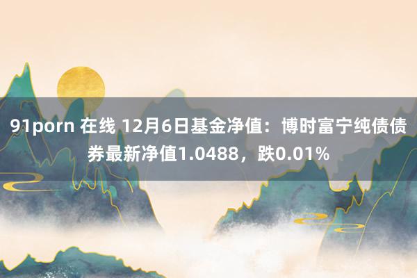 91porn 在线 12月6日基金净值：博时富宁纯债债券最新净值1.0488，跌0.01%