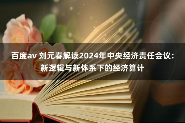 百度av 刘元春解读2024年中央经济责任会议：新逻辑与新体系下的经济算计