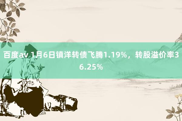 百度av 1月6日镇洋转债飞腾1.19%，转股溢价率36.25%