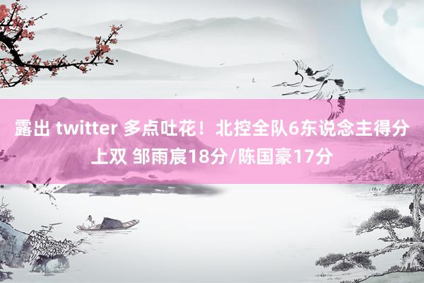 露出 twitter 多点吐花！北控全队6东说念主得分上双 邹雨宸18分/陈国豪17分